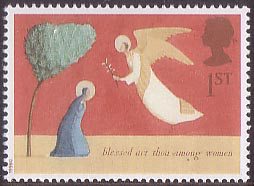 1st Class stamp from Laura's winning Christmas (1996) collection for Royal Mail.